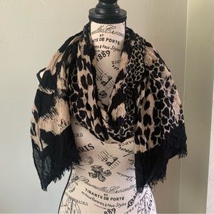 Express large animal printed scarf/wrap